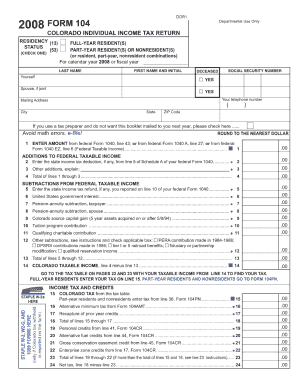 Colorado 104 Fil in on Line Form