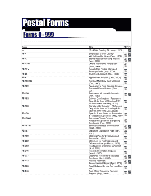 Usps Routing Slip  Form