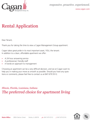 Cagan Management Rentals  Form