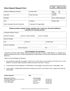 Cibc Direct Deposit Form