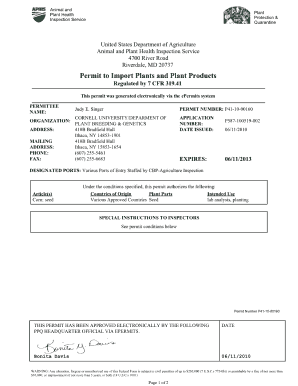 Plant Permit  Form