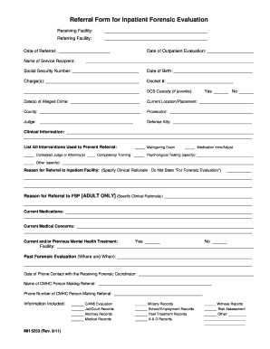  Substance Abuse Referral Form 2011