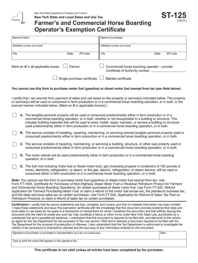 St 125  Form