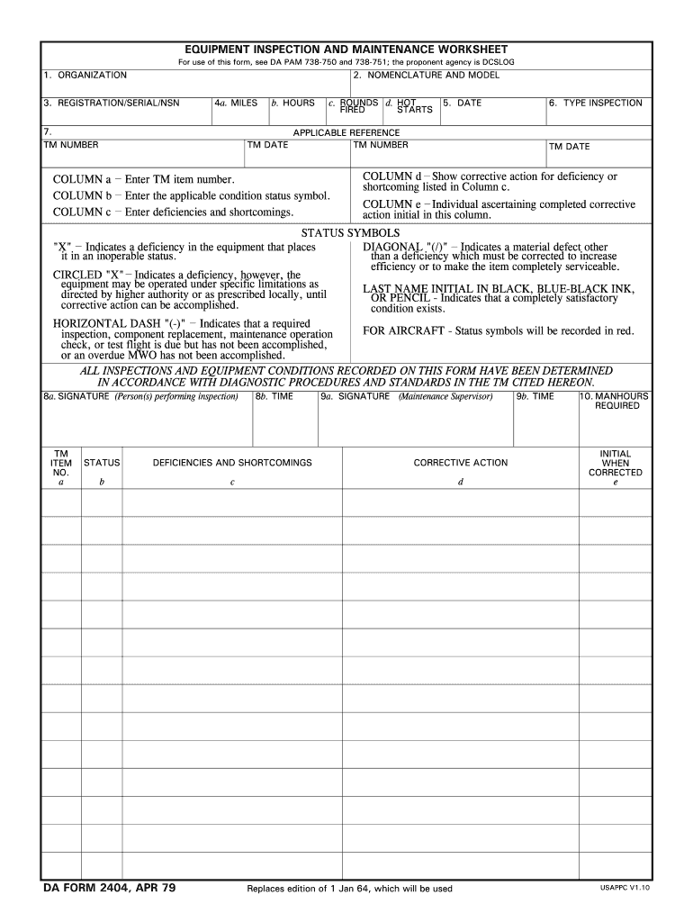  Da 2404 PDF 1979 Form 2011