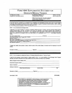 Foam I 644; SUPPLEMENTARY STATEMENT for GRADUATE Uthscsa  Form