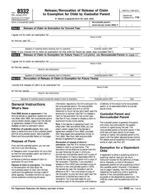 Form 8332 Fillable