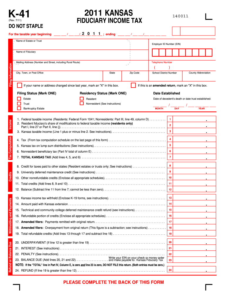  K 41 Form 2020