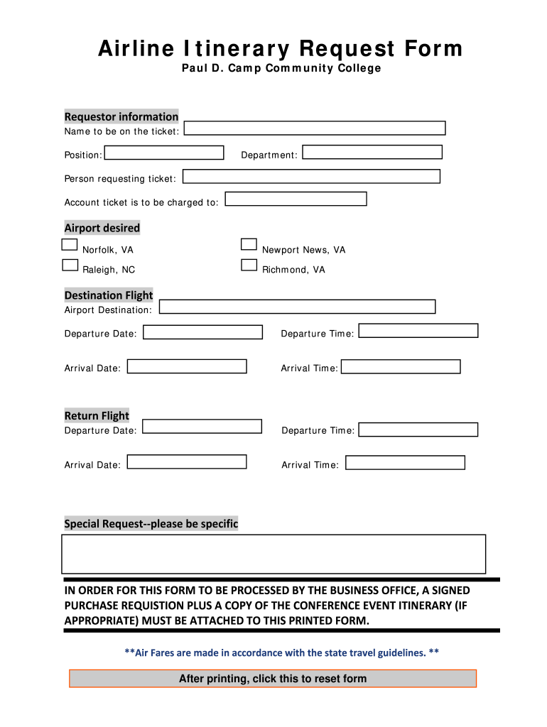 Flight Ticket PDF Download  Form