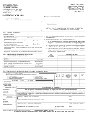 Sonoma County Assessor Forms