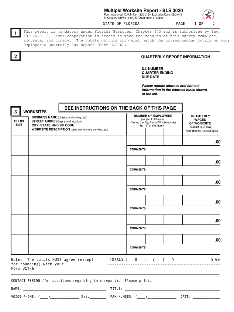  Florida 3020  Form 2013