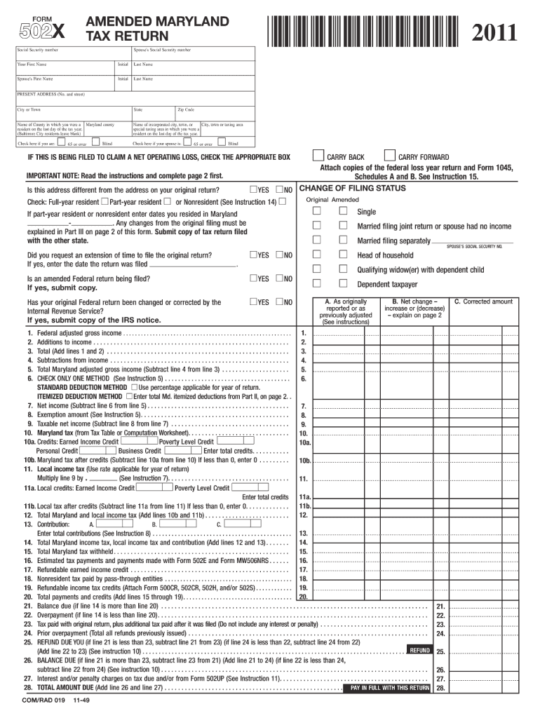  Maryland Tax Form 2019