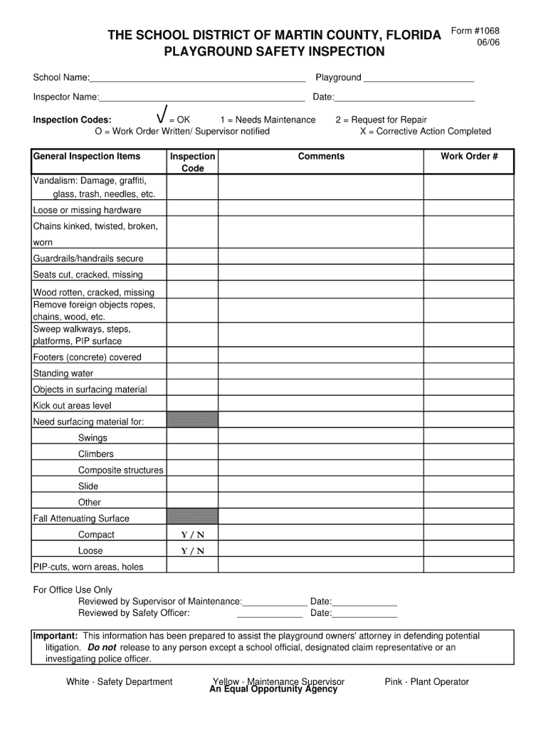  Cpsi Playground Inspection Kit 2006-2024