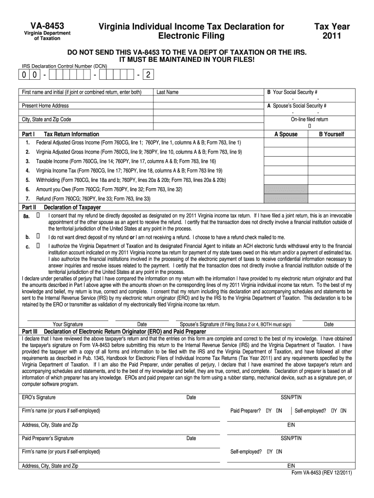 Va 8453  Form