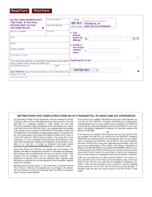 Missouri W3  Form