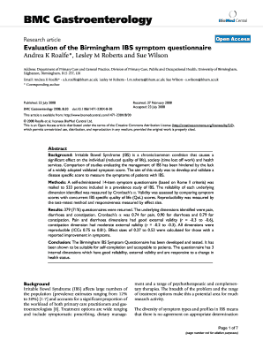 Ibs Questionnaire PDF  Form