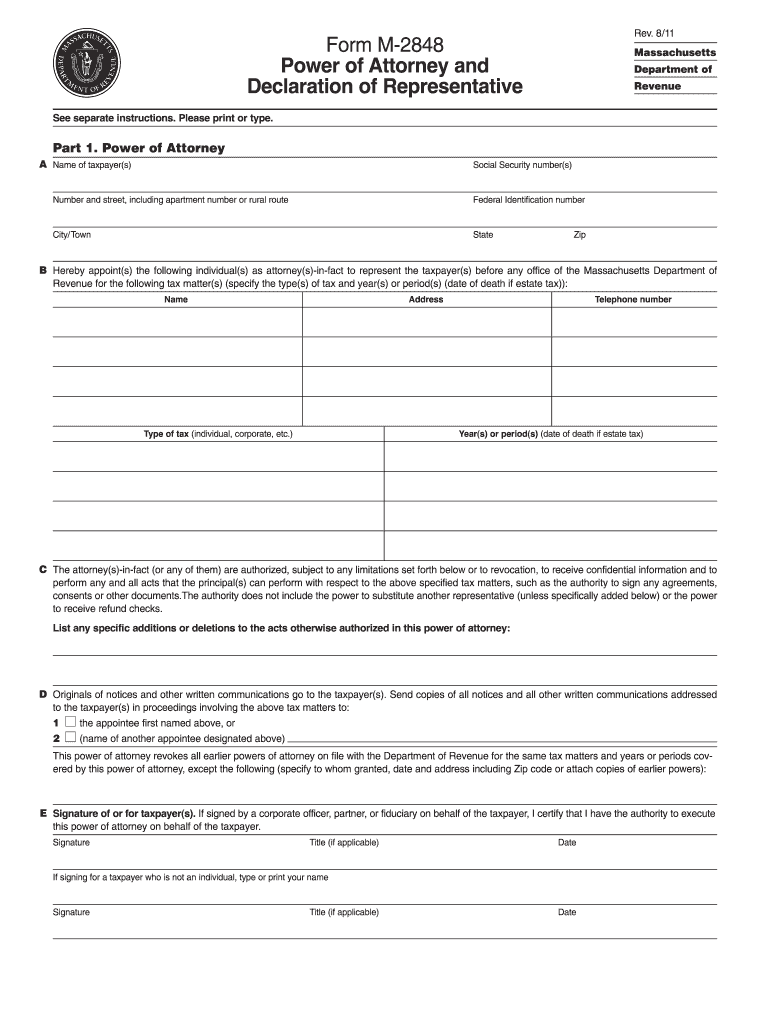  Ma 2848 Form 2014