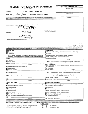 How to Fill Out a Request for Judicial Intervention Form