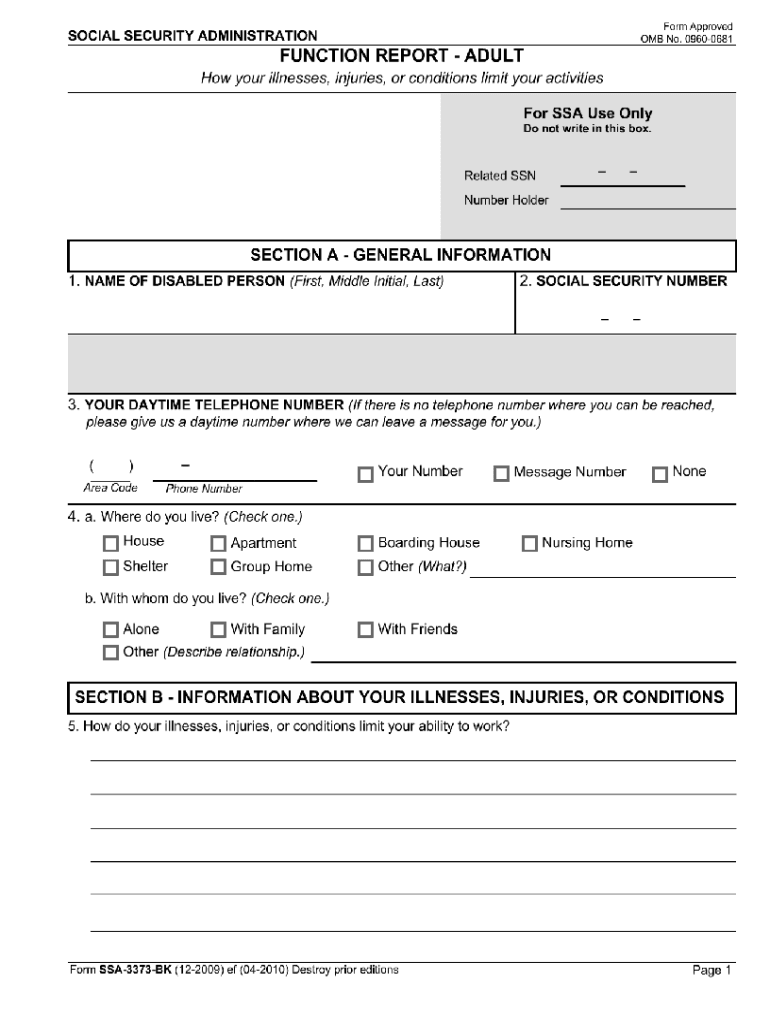  Form Ssa 2020-2024