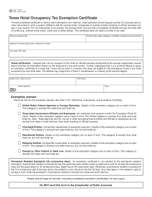 Missouri Hotel Tax Exempt Form