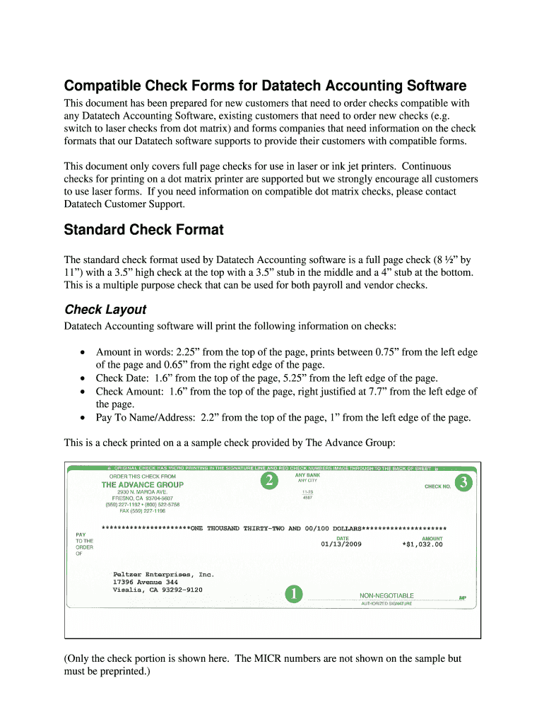 How to Print on Pre Printed Checks  Form