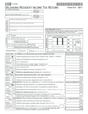 Oklahoma Fillable 511 Form