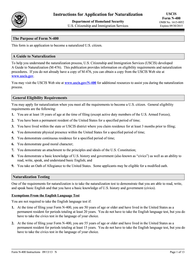  N Application  Form 2013