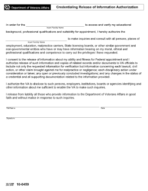 Credentialing Release Form
