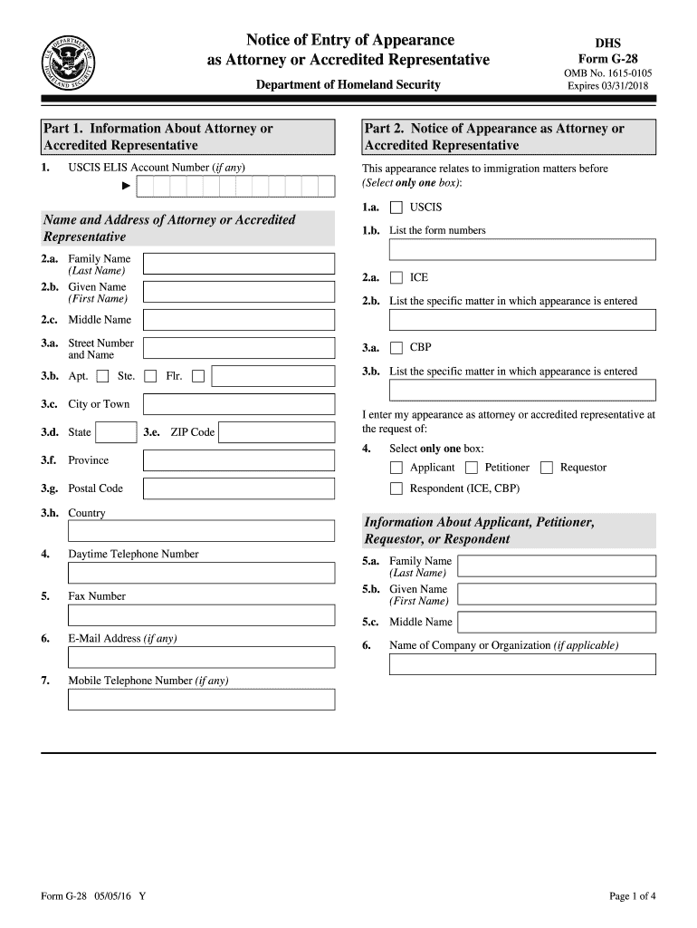 G 28 Form