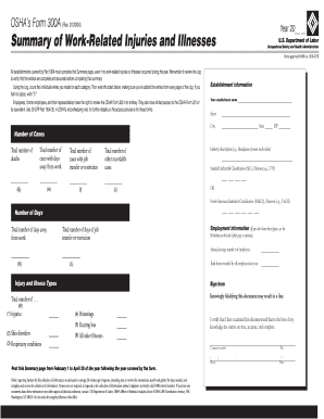 Printable Osha 300A Form - Fill Out and Sign Printable PDF Template |  signNow