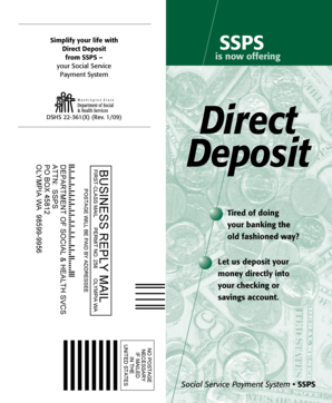 SSPS Direct Deposit DSHS Dshs Wa  Form