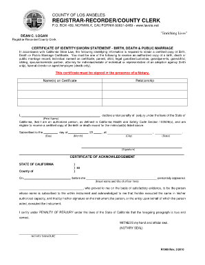 How to Fill Out Certificate of Identity Sworn Statement  Form