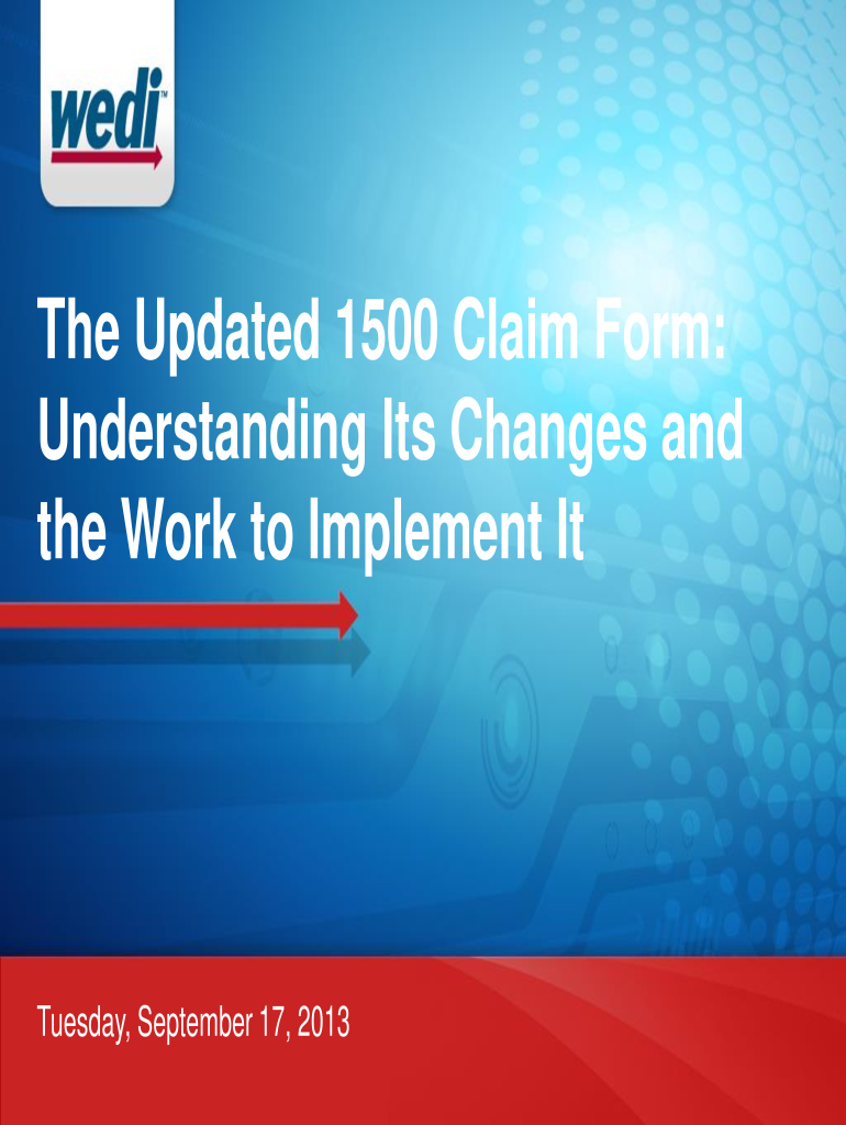  Updated 1500 Claim Form 2013-2024