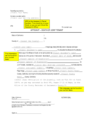 Affidavit of Landlord  Form