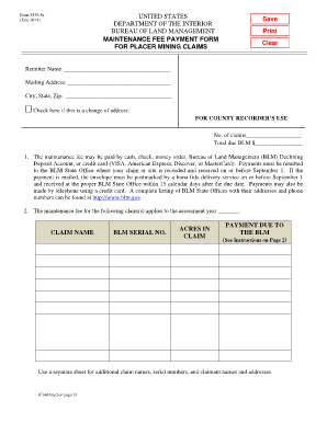 Form 3830 5a Blm