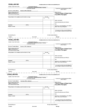 Spsc Challan  Form