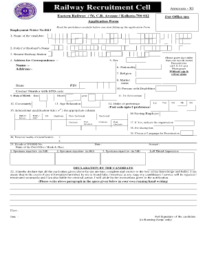 Railway Student Pass Application Form