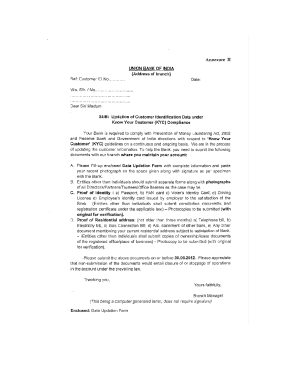 Data Updation Form under Kyc Compliance