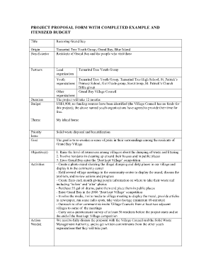 How to Fill Out a Proposal Form