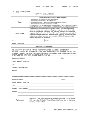 Inert Certificate  Form