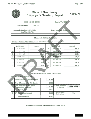 Nj927 Form PDF