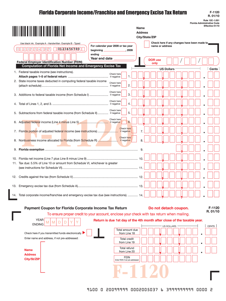  F 1120 Form 2020