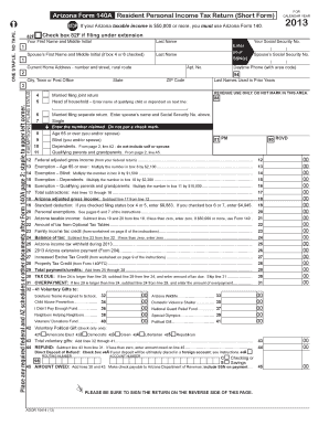 Arizona Form 140a Fillable