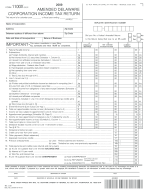 Delaware 1120 Amended Form