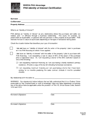 Identity of Interest  Form