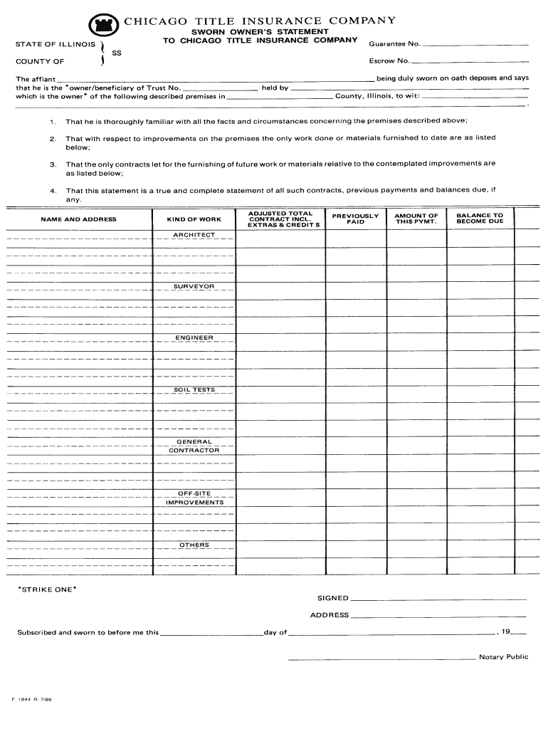 Get and Sign Sworn Title 1986-2022 Form