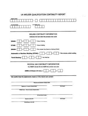 Welder Continuity Reports UA Local 21 Ualocal136  Form