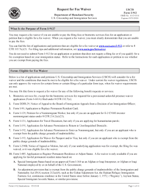  Uscis Form 1 912 2021-2024