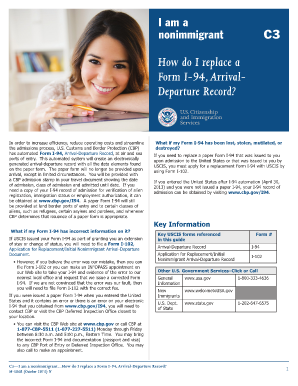 Replacing I 94 Form