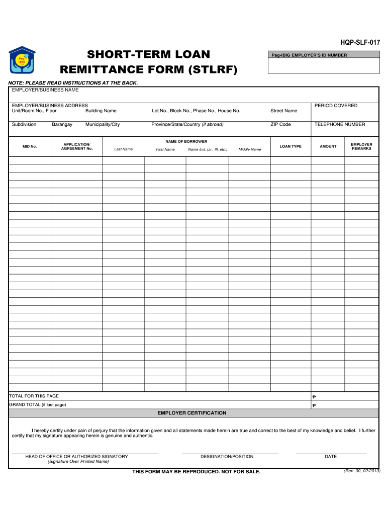 Get and Sign Payment Form of Pag Ibig Loan 2013-2022
