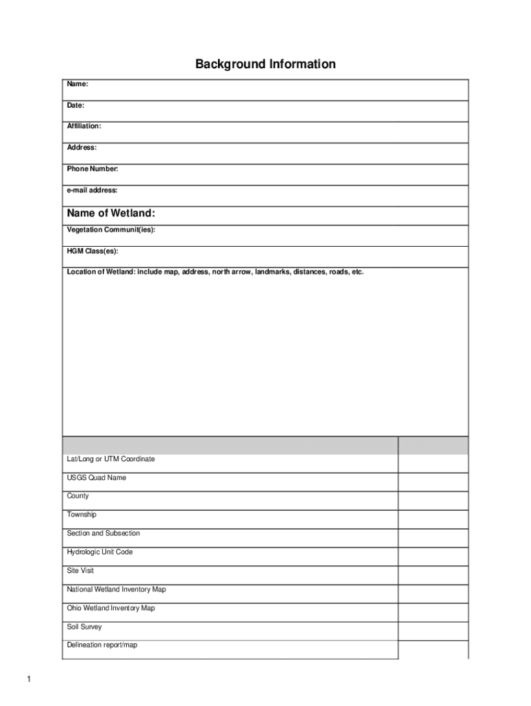 Ten Page Version 5 0 ORAM Form State of Ohio Epa Ohio